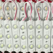 DC12V 5730 3 Светодиодный модуль с объективом супер яркий IP65 водонепроницаемые светодиодные модули 5730 для рекламных щитов световой короб для рекламы