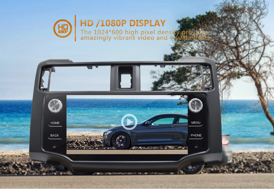 Discount KiriNavi 9" HD Touch Display Android 6.0 For Toyota 4 runner Car Radio MP5 Audio GPS Navigation Multimedia Play 7