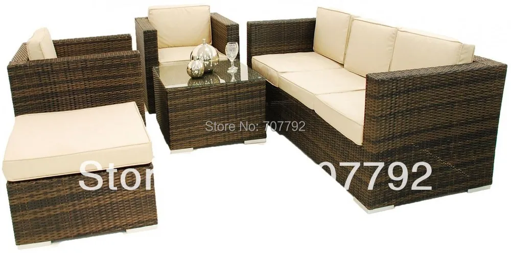 Набор 3 х местных диванов из ротанга Georgia 5 шт. коричневый или черный|rattan sofa sets|sofa