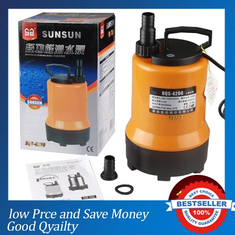 100W Electric Fish Pond Submersible Water Pump 4500L/H Big Capcity Tank Aquarium Pumpsin Pumps