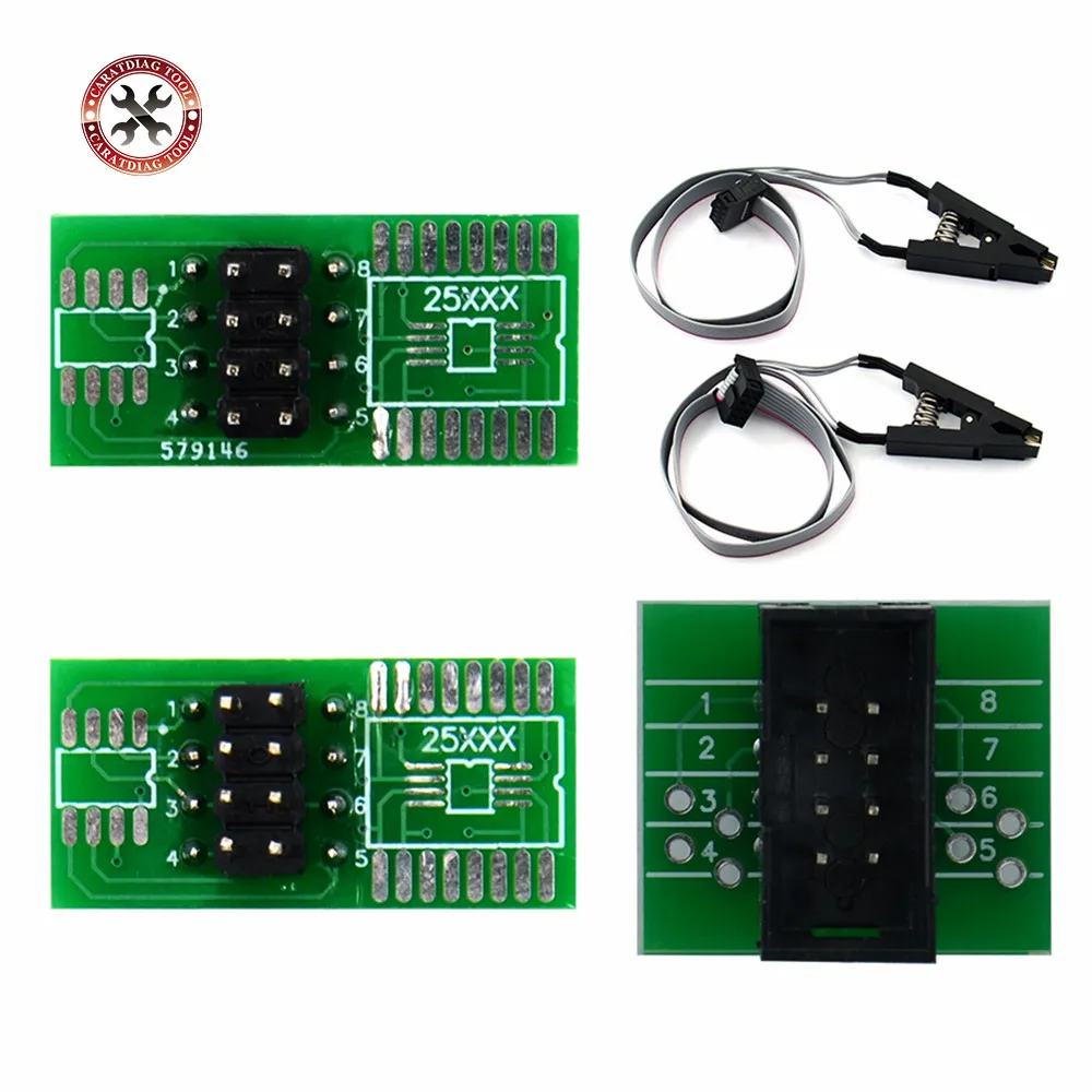 

2019 New Update Version SOIC8 SOP8 Test Clip For EEPROM 93CXX / 25CXX / 24CXX in-circuit programming with 2 adapters
