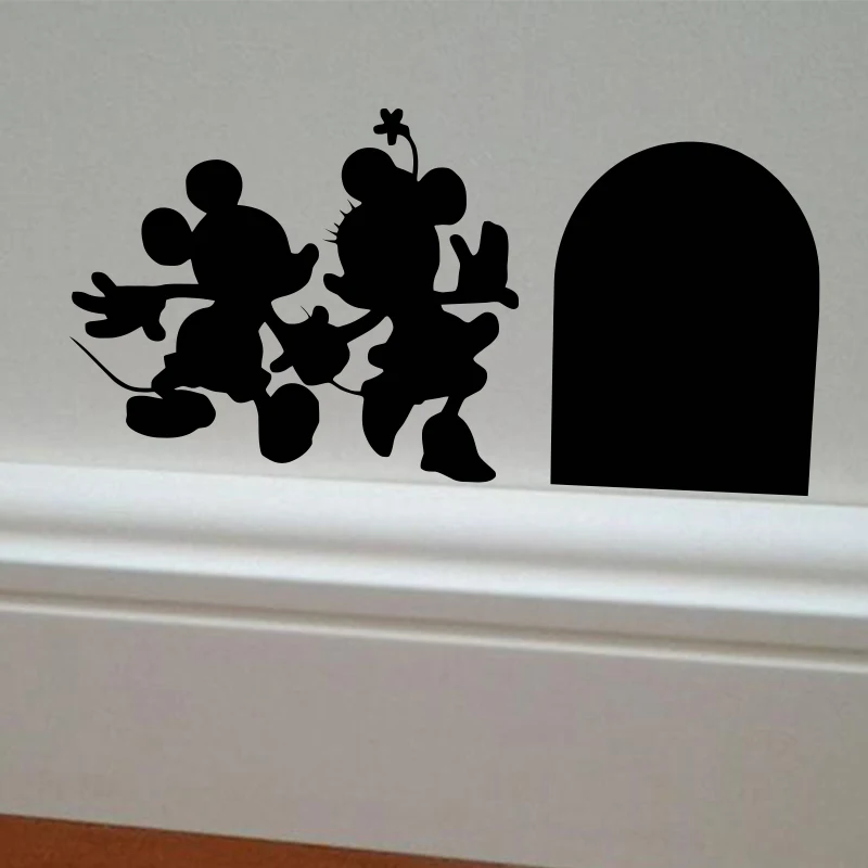 Mickey and Minnie House Vinyl DIY wall sticker home decor Mouse 3D Wall Decal cartoon car stickers kids room or living room