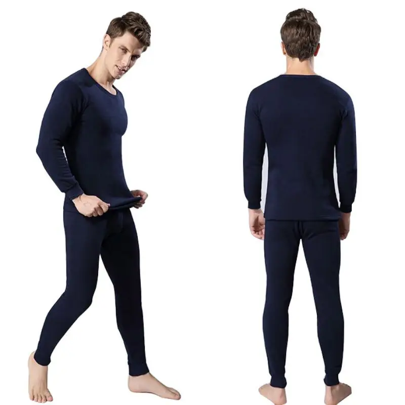 COCKCON 2 Pcs/lot Cotton Men Thermal Underwear Set Autumn Winter Warm Thicken Long Johns Tops Bottom