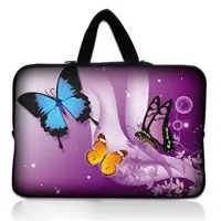 Фиолетовая бабочка 1" ноутбук сумка чехол для 15.6" Dell HP Pavilion/Acer Aspire