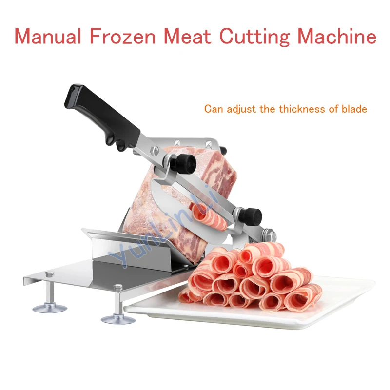 

1pc Meat Cutting Slicer Mutton Roll Stainless Steel Beef Meat Processor Cutter with English Manual ST-200
