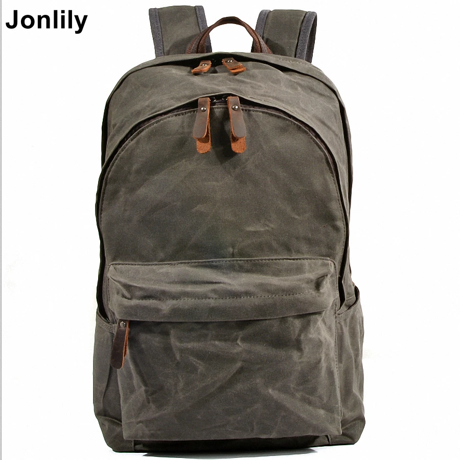 

Jonlily Unisex Canvas Backpack Student Large Capacity Classic Backpacks Teenagers Casual Daypack for women and men -KG007
