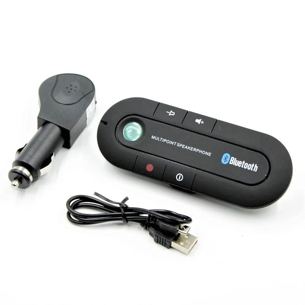 2018 Wireless Car Handsfree Speakerphone Bluetooth 4.0 EDR Receiver Kit On Sun Visor For Iphone