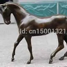 Xd 0094 тибетская Бронзовая Статуя Коллекционная Бронзовая статуэтка «Лошадь»