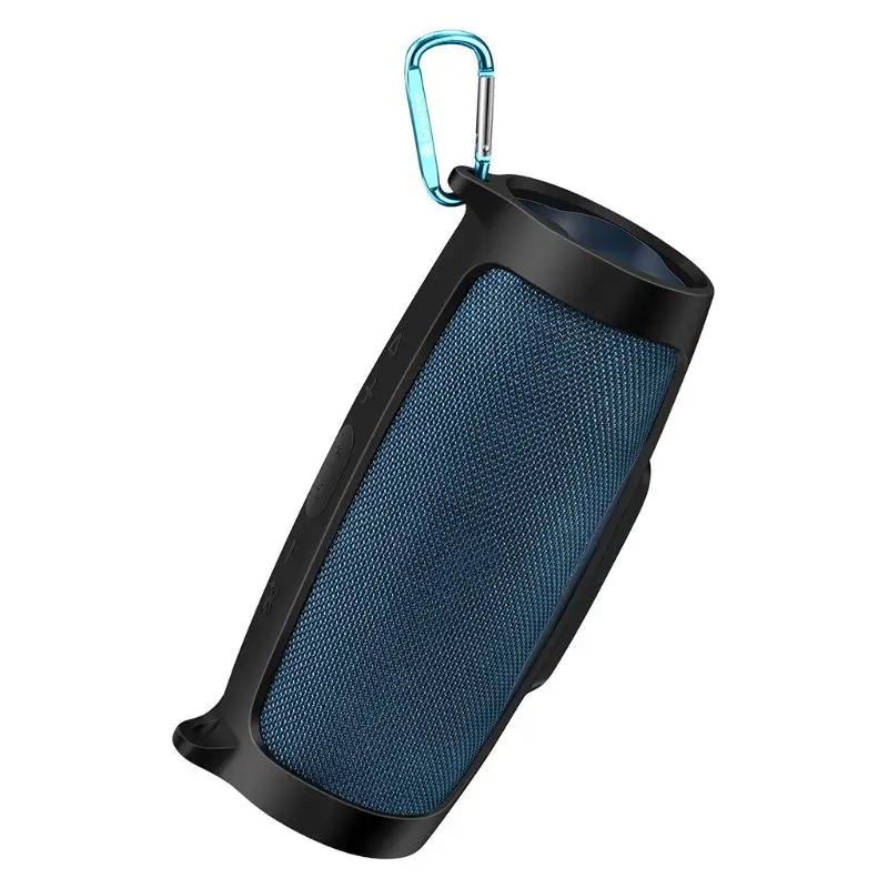 Силиконовый чехол-накладка с карабин с ремешком для JBL Charge 4 Портативный беспроводной bluetooth-динамик - Цвет: black