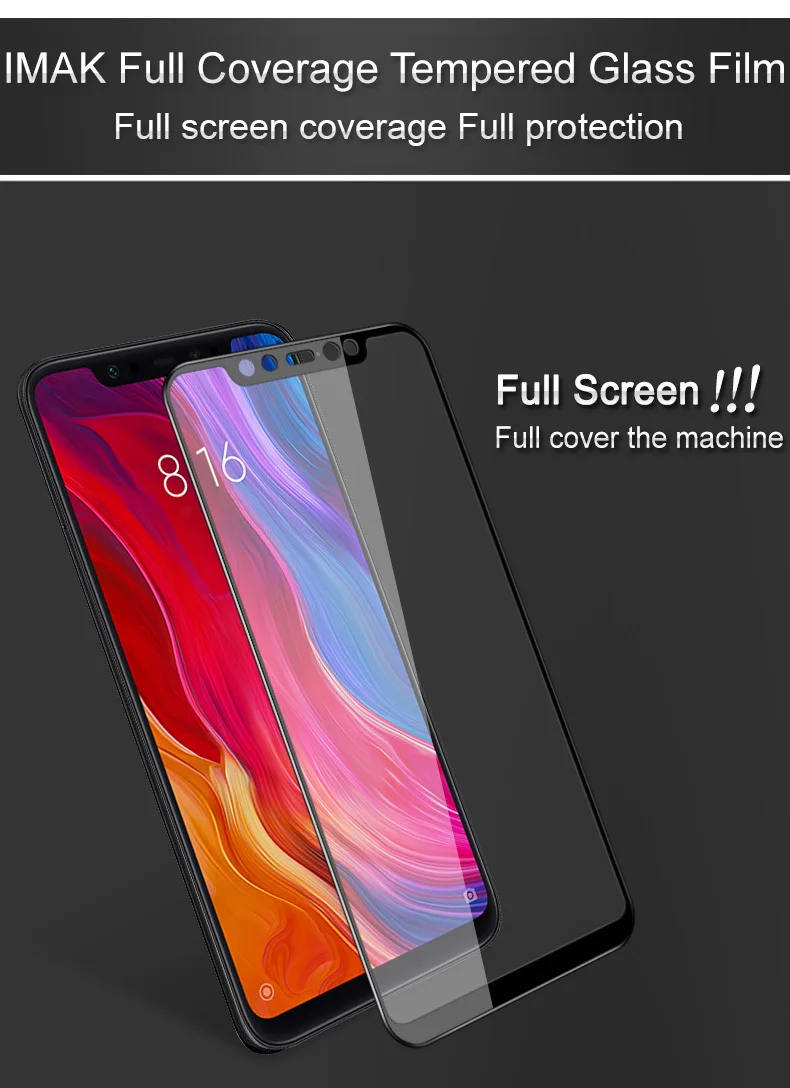 Закаленное стекло для Xiaomi mi 8 mi 8 SE IMAK полное покрытие 9H Защита экрана для Xiaomi mi 8 mi 8 SE