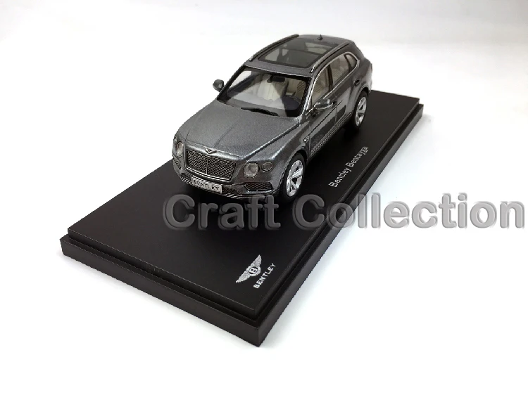Diecast Model Car for Gray 1:43 Bentley Bentayga Luxury SUV Alloy Toy Vehicles Limited Edition Craft Sport Car RCZ Miniatures