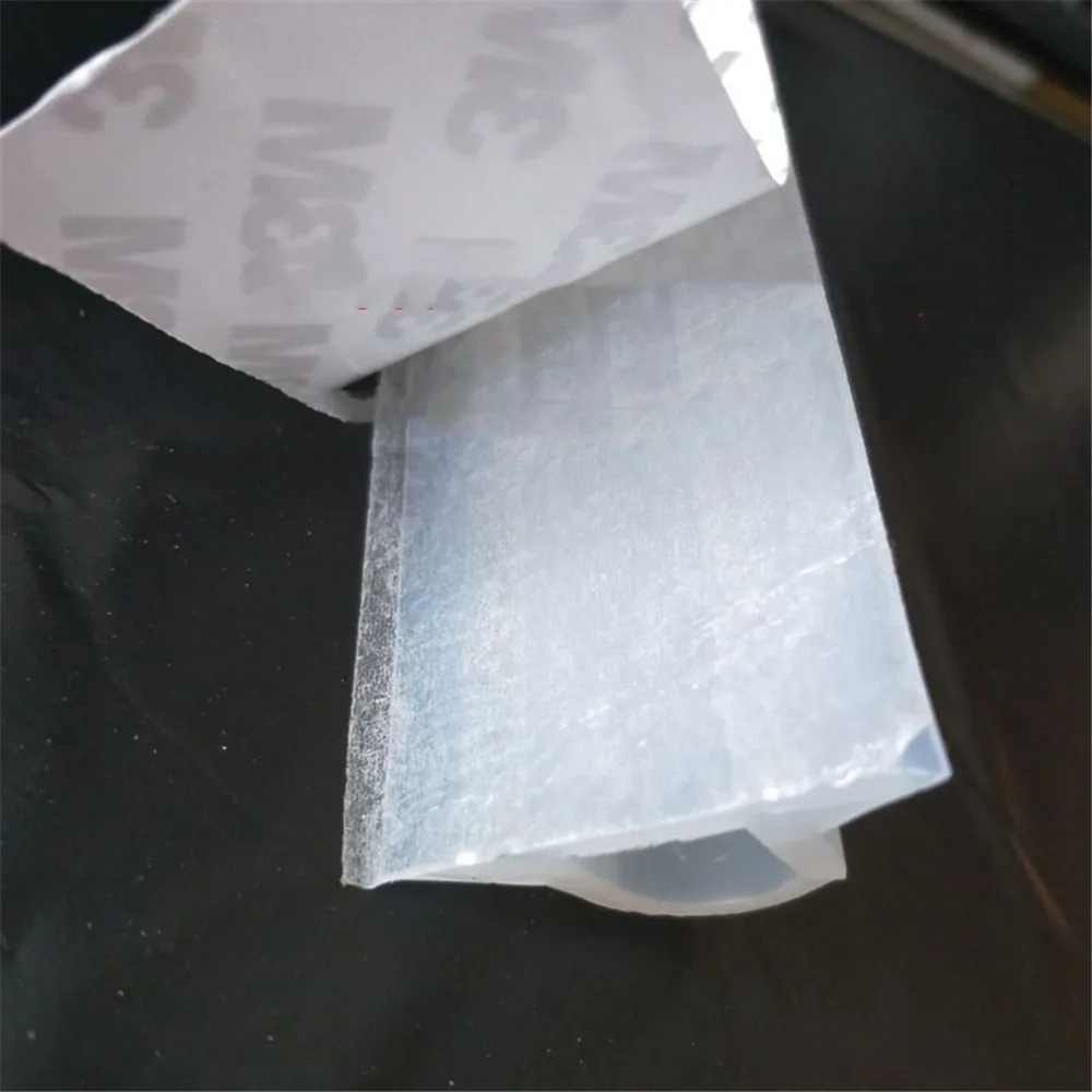 Adhesive Sealing strip Bathroom Water Stopper Barrier Retaining Sills Shower Door Seals 40x25mm Silicone Transparent