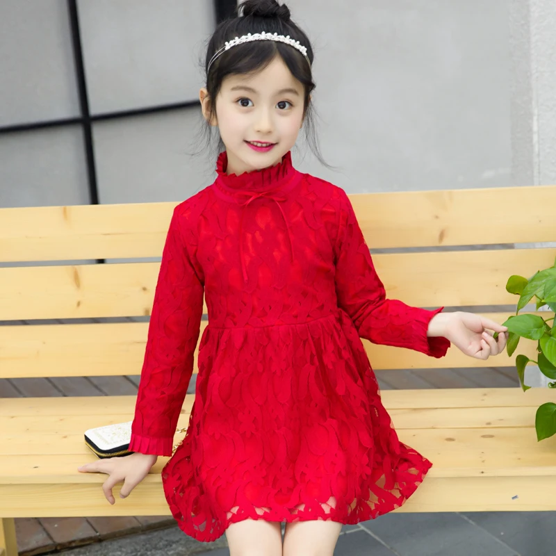 

2019 Princess Baby Girls Lace Dress Toddler Infant Kids Baby Girls Long Sleeve Cotton Kids Girls Spring Floral Dress Outfits 12