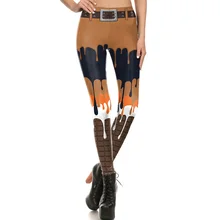 1647 Fitness Elastic Women Leggings Sexy Girl Polyester Slim Fit Workout Pants Trousers Sweet thawy chocolate