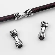 

5 Sets Striped Snap Clasp End Caps Bracelet Findings For 5mm Round Leather Cord