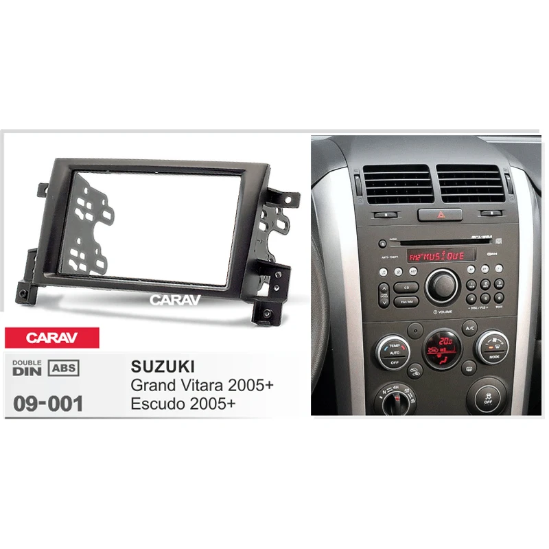 UGAR 09-001 Trim Fascia Car Radio Installation Mounting Kit for Suzuki Grand Vitara Escudo 2005+ 