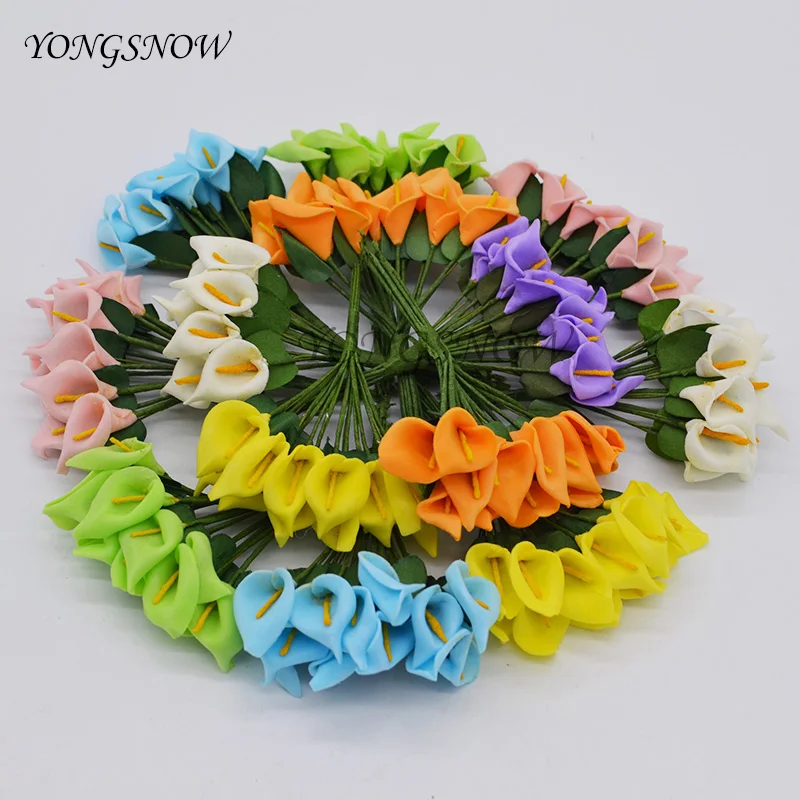

36/72/144Pcs Scrapbooking Calla Lily Home Decoration Pe Foam Artificial Flower Bouquet Wedding Party Diy Handmade Craft