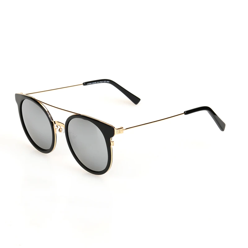 Silver Für Designer Sonnenbrille And Runde black Black Ee Rahmen Oculos Linse Legierung Feminino De Mode Marke tortoise Frauen Frame Sol Black OqaZwqEA