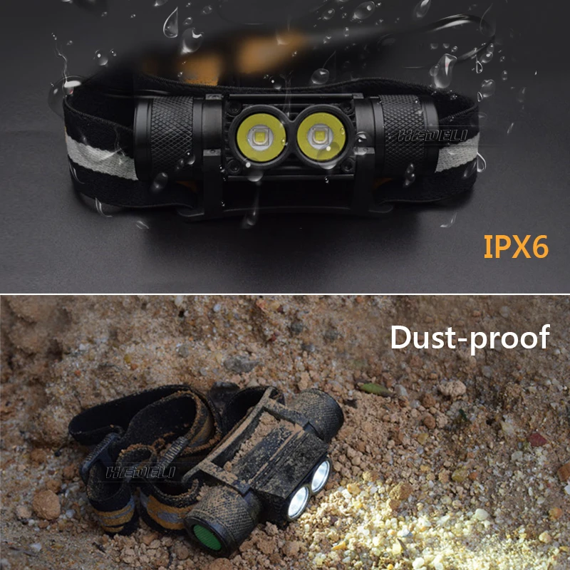 Налобный фонарь cree xm l2 светодиодный перезаряжаемый с аккумулятором 18650