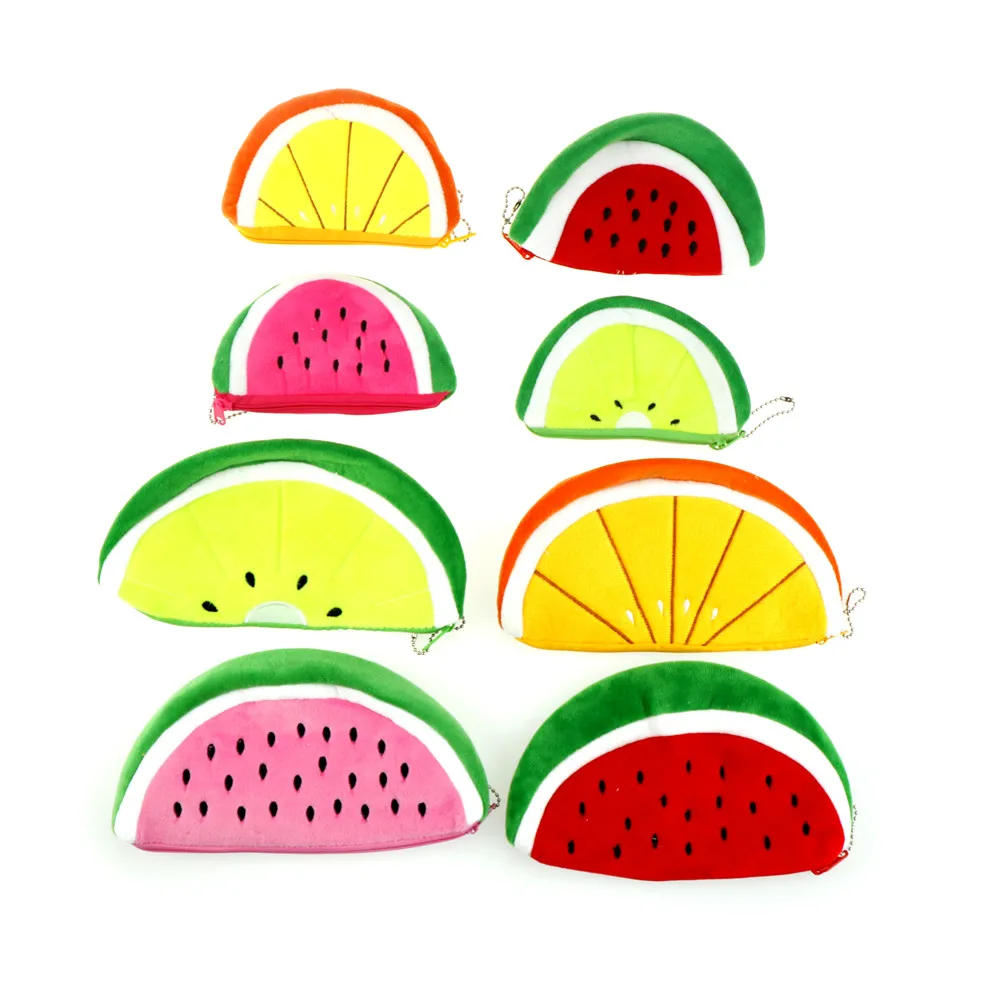 

Women Cosmetic Bag Fashion Watermelon Lemon Plush Zipper Make UP Organizer Pouch Bag for Travel Organizer Necessary Beauty Case