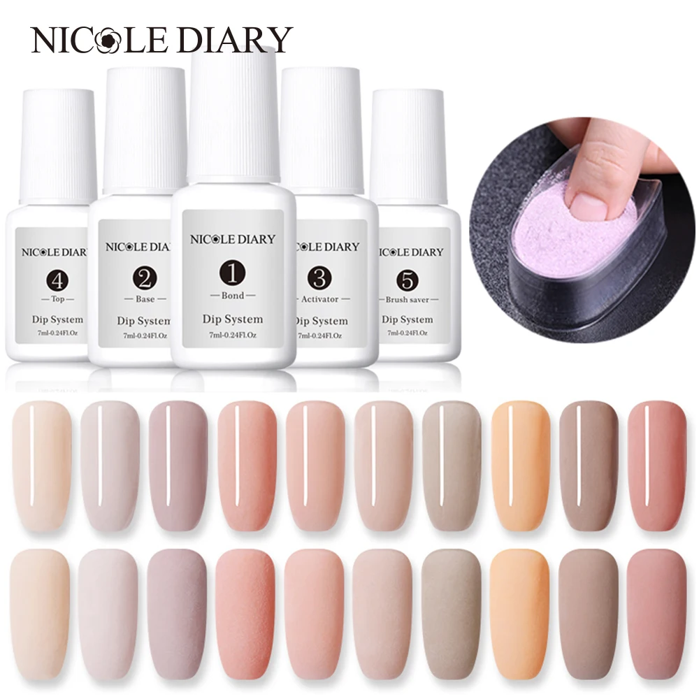 Порошок для ногтей NICOLE DIARY порошок с погружением во французское маникюр блеск без