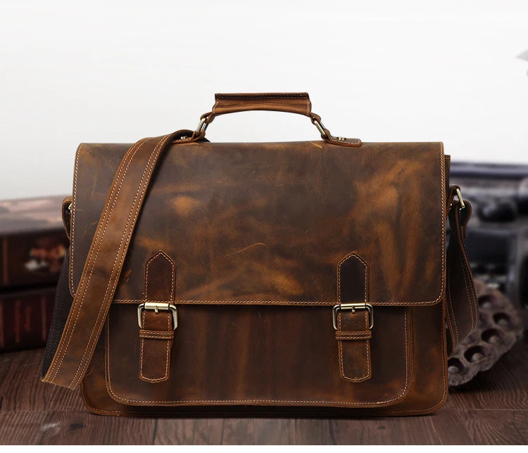 LOVMAXI мужские сумки натуральный винтажный из бычьей кожи сумка Мужская crazy horse кожаные деловые портфели сумки для ноутбука Портфель