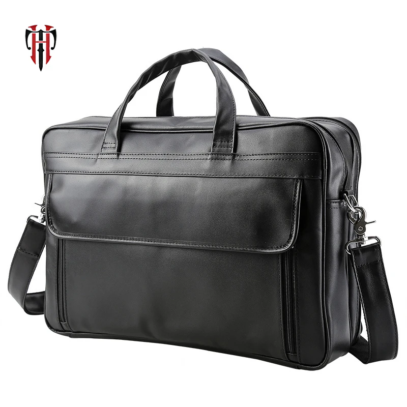Best  TIANHOO Genuine leather luggage organizer men bags business travel hand luggage case 17inch laptop 