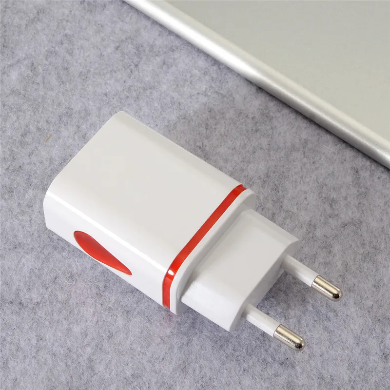 5V 2.1A EU Plug Dual USB зарядное устройство 3 USB Капля воды светящееся зарядное устройство адаптер автоматической зарядки для iPhone X 8 IOS зарядное устройство для андроида