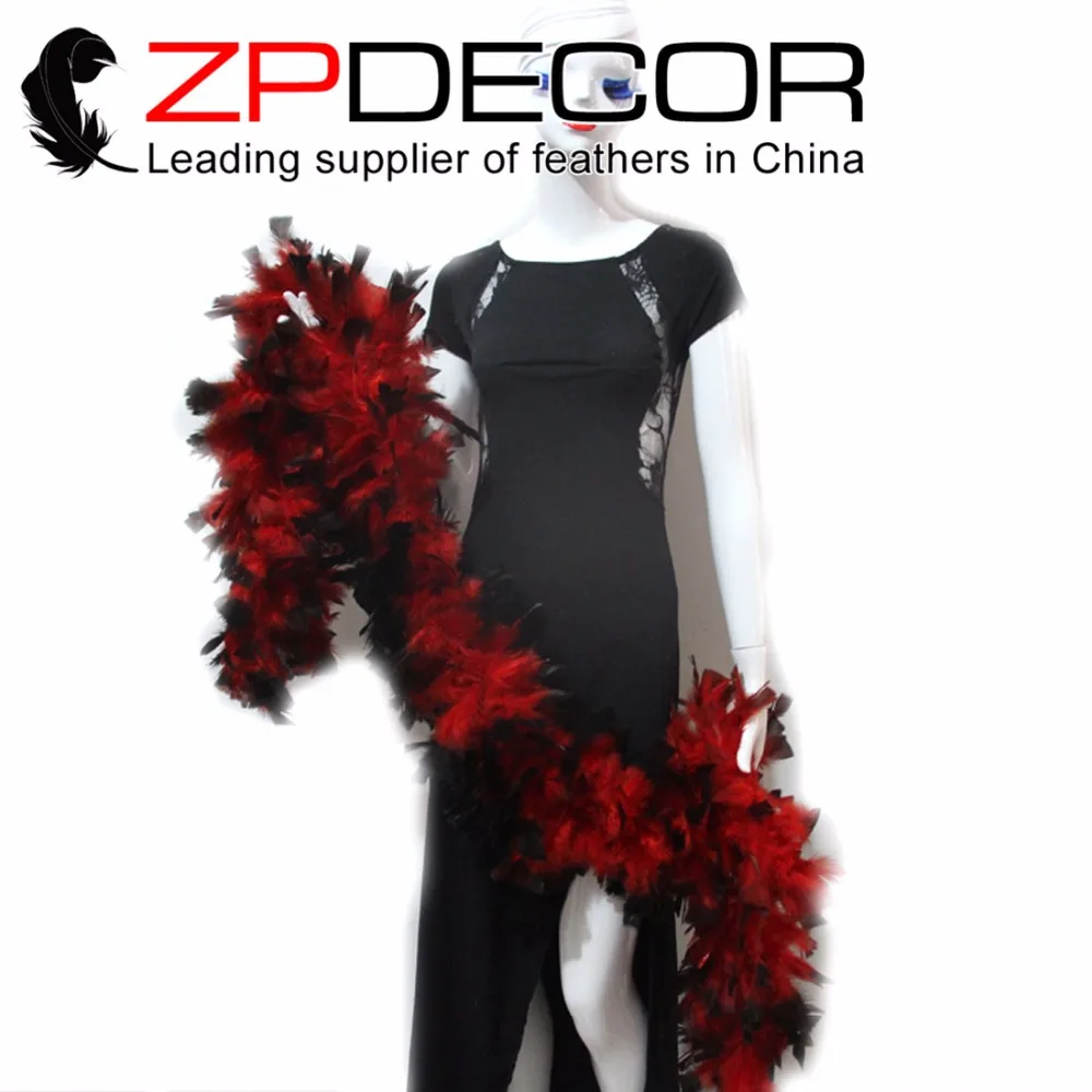 ZPDECOR 2 ярдов/партия Красивая ручная работа окрашенная красная с черными