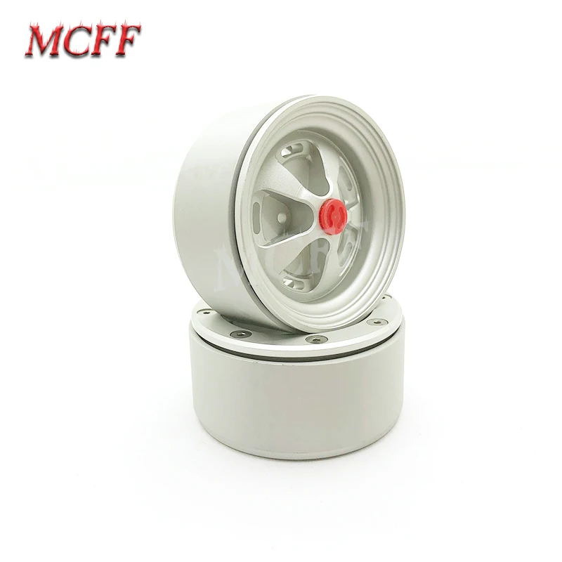 

4Pcs/lot Matte Silver 1.9 Beadlock Wheels Rims for 1/10 RC Crawler Car Axial SCX10 II 90046 Traxxas TRX4 D90