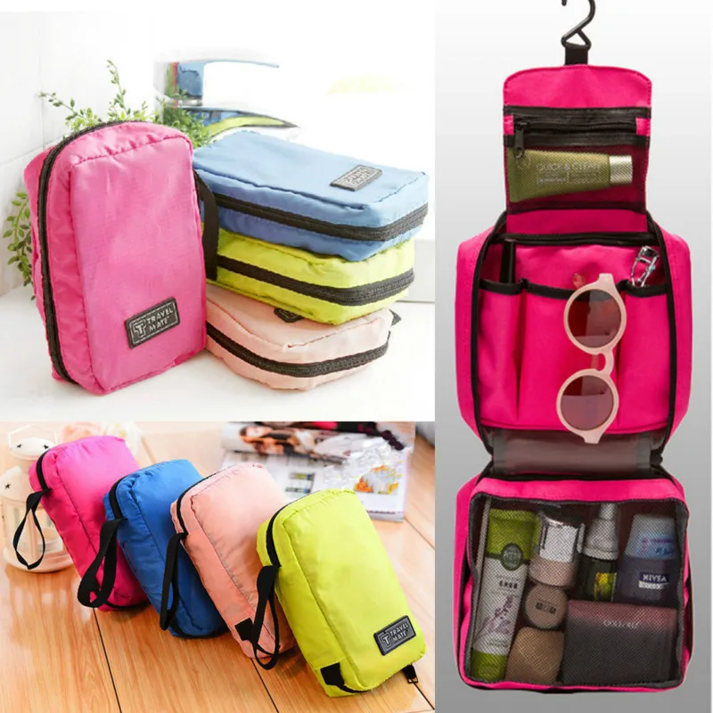 

Travel Cosmetic Makeup Bag Toiletry Case Waterproof Make Up Wash Organizer Storage Bags Hanging Pouch Container Storage Bag New
