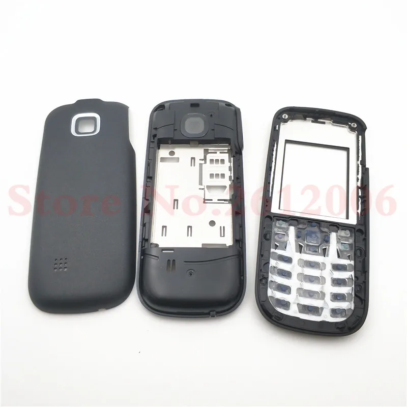 Vecmnoday 10 шт./лот корпус чехол для Nokia 2330 Полный Мобильный телефон корпус батарея Крышка двери рамки с клавиатурой