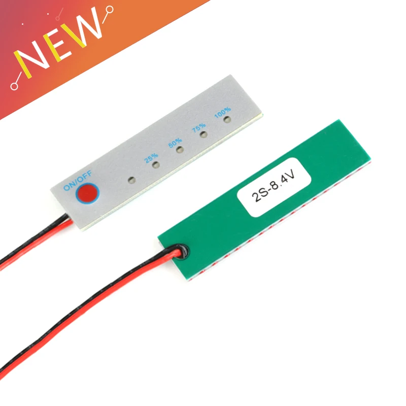 

Lithium battery power display board 2S 8.4V power indicator battery indicator board level 5 power display LCD Charge Discharge