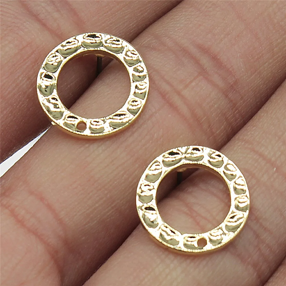 Ear Hooks Earring Wires 10pcs/lot KC Gold Color Zinc Alloy 14x14mm