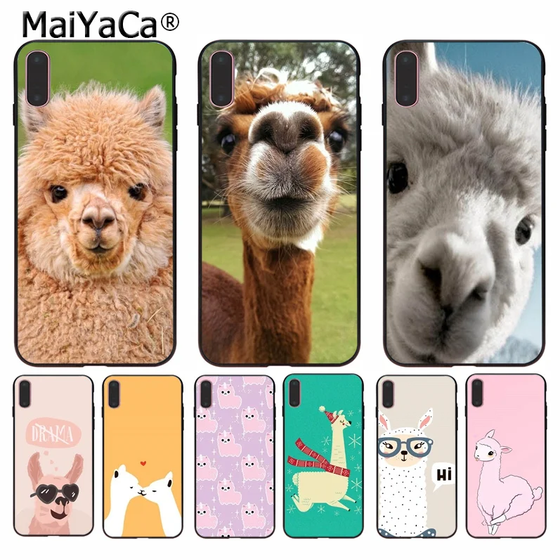 Чехол для телефона MaiYaCa Llama Alpacas из ТПУ черного цвета чехол iPhone 8 7 6 6S Plus 5 5S SE XR X XS MAX |
