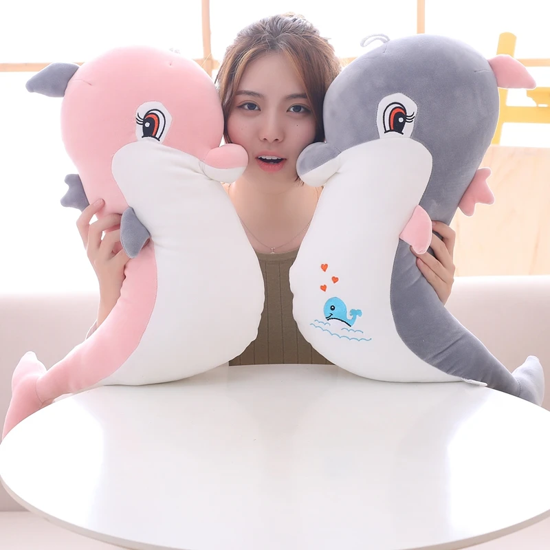 

45-80cm Baby Kid Big Plush Toy for Christmas Birthday Gift Children Plush Stuffed Toys Down cotton dolphins