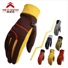 Дикие снежные многоцветные женские мужские лыжные перчатки Сноуборд перчатки для езды на мотоцикле зимние перчатки с сенсорным экраном