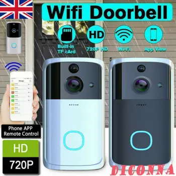 

WiFi Wireless Video Doorbell Two-Way Talk Smart PIR Door Bell Security Camera HD