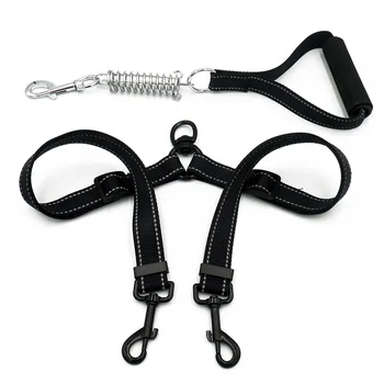 

Strong Nylon Fabric Pet Lead Leash Double Dog Leashes safe Walking Training Pet Lead leash for 2 dogs Dropshipping