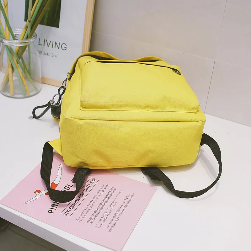 Menghuo Brand Canvas Men Women Backpack Rabbit Pendant College High Middle School Bags for Teenager Boy Girls Backpacks Mochila (14)