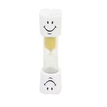 FLST песочные часы Sablier de Trois minutes Visage de Sourire-Jaune