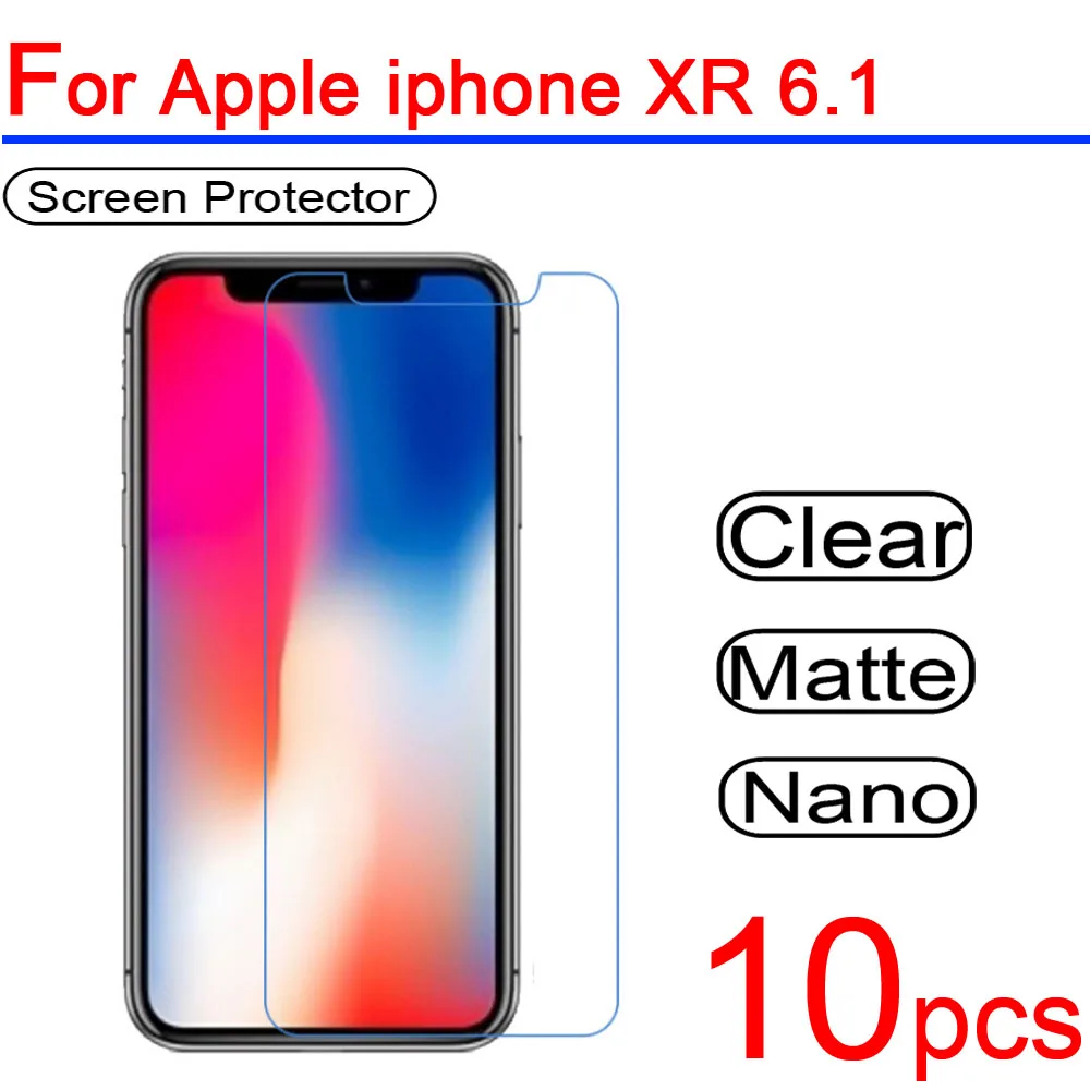 Koop 10 stks Ultra Clear Soft LCD Screen Protectors Film Guard voor Iphone XS XR XS MAX 5.8 6.1 6.5 front amp; back Protective Film