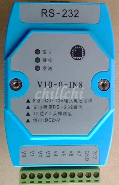 8 voltage analog measurement module RTU MODBUS protocol