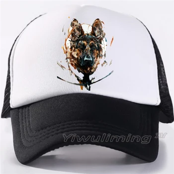 

NewSummer Trucker Caps german shepherd Cool Summer Black Adult Cool Baseball Mesh Net Trucker Caps Hat for Men Adjustable