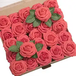 50 шт. Искусственные цветы вечерние искусственные розы свадебный домашний декор как настоящие подарки