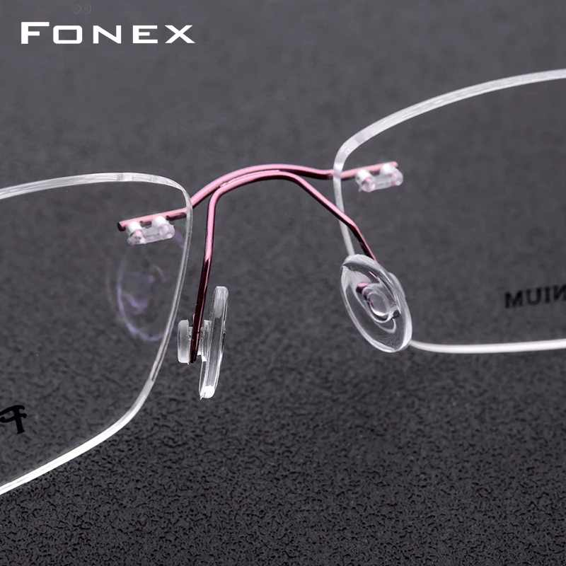 Gafas sin montura B titanio puro sin marco de prescripción hombres mujeres ultraligero gafas miopía marco óptico sin tornillos gafas - 5