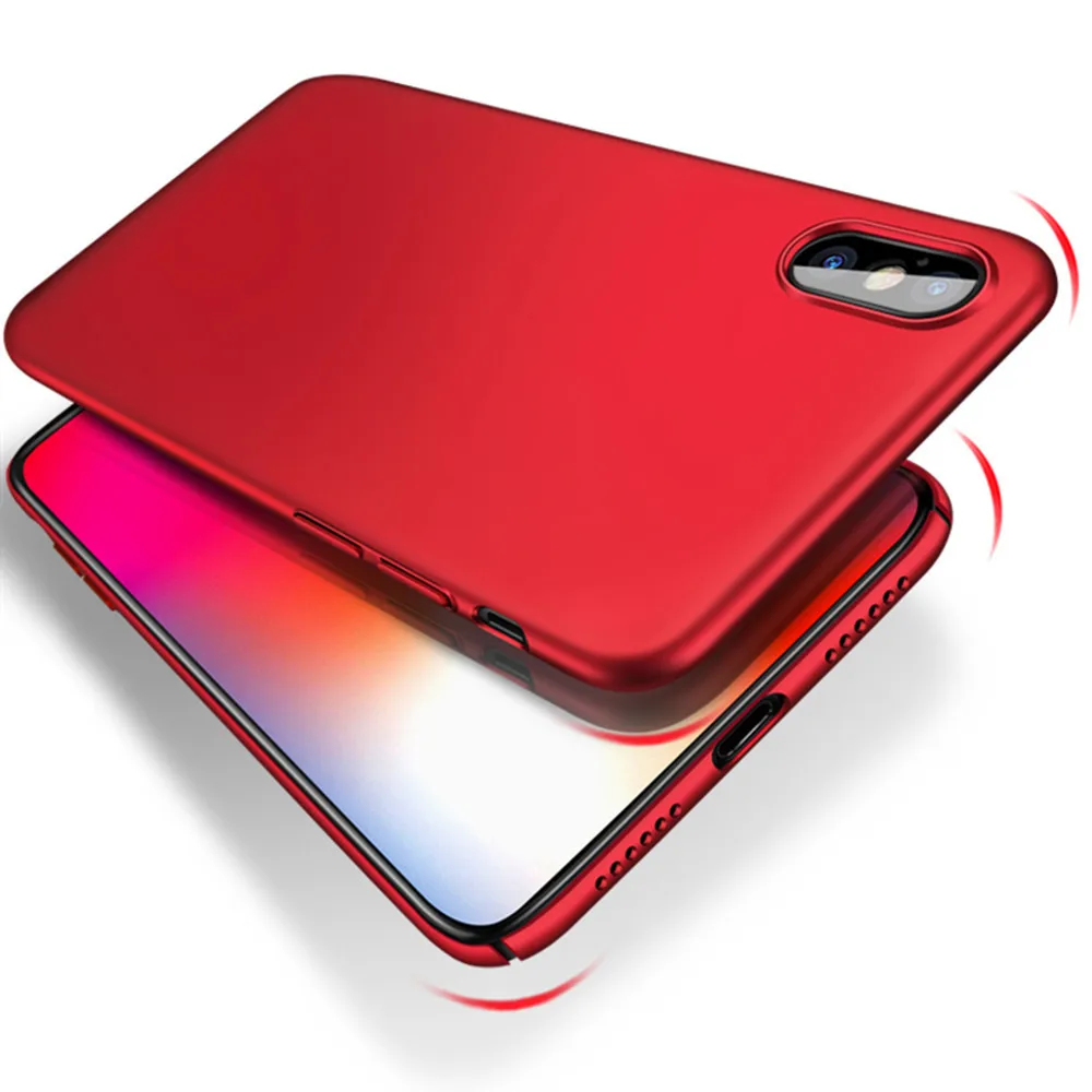 

Shockproof Tough Case for Apple iPhone X XS Ultra Thin Hard PC Matte Protective Back Cover for iPhone 6 6s 7 8 Plus XR XS Max