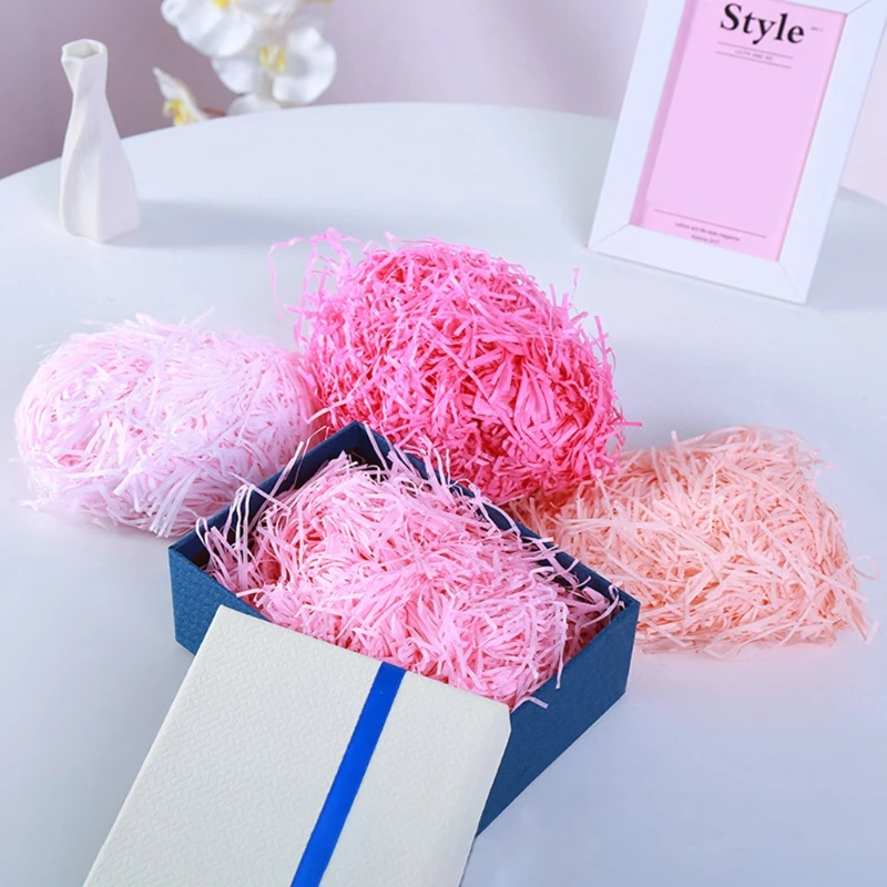 

Colorful Shredded Paper Raffia Gift Box Filler Wedding Party Unicorn Party Decoration Crinkle Cut Paper Shred Packaging Gift Bag