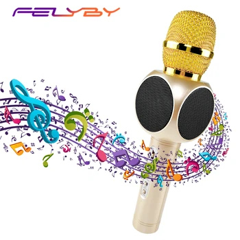 

FELYBY E103 Professional Wireless Bluetooth Portable Microphone Mini Karaoke Speaker Handheld Mic For Home KTV With USB