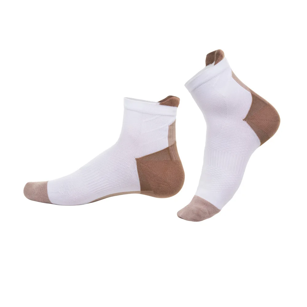 Bai Zong Short Compression Socks Women Men Running Outdoor Sports Hiking Cycling Foot Plantar Fascia Pressure Profession Socks Nylon - Цвет: Bai Zong